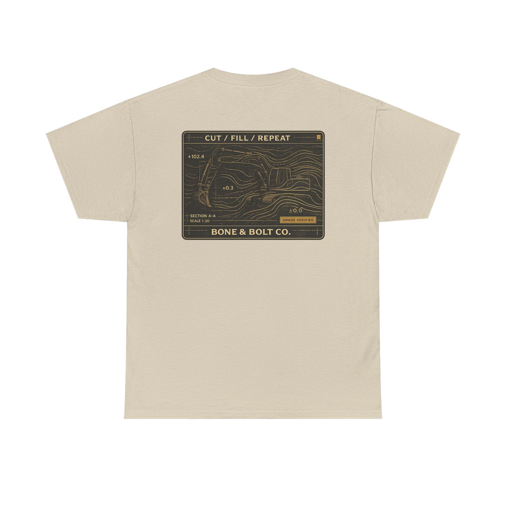 “Cut/Fill/Repeat” Graphic Tee