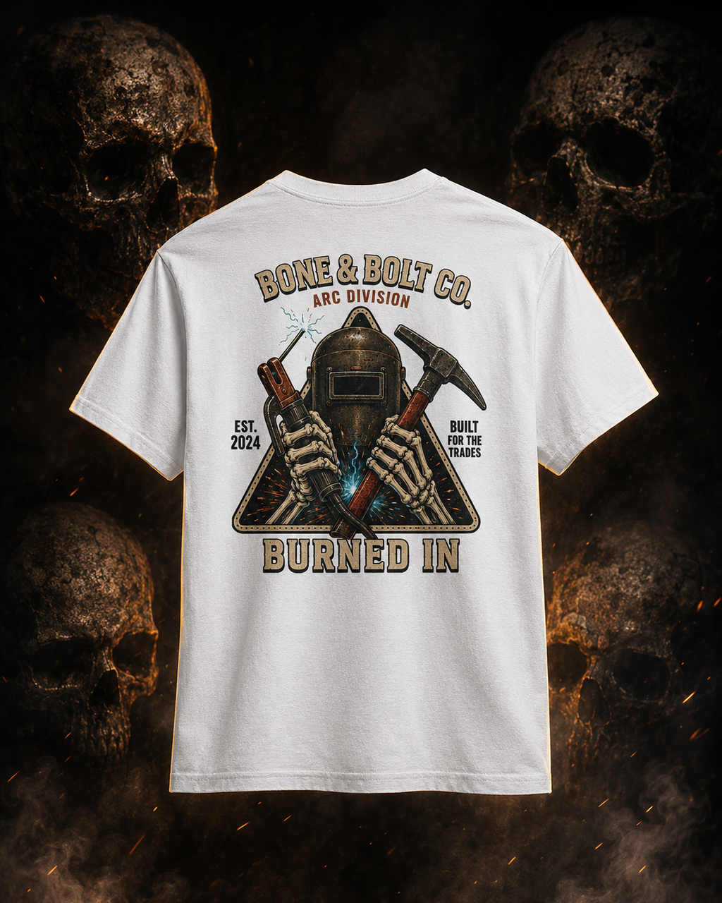 Arc Division Tee primary image on dark smoky skull background