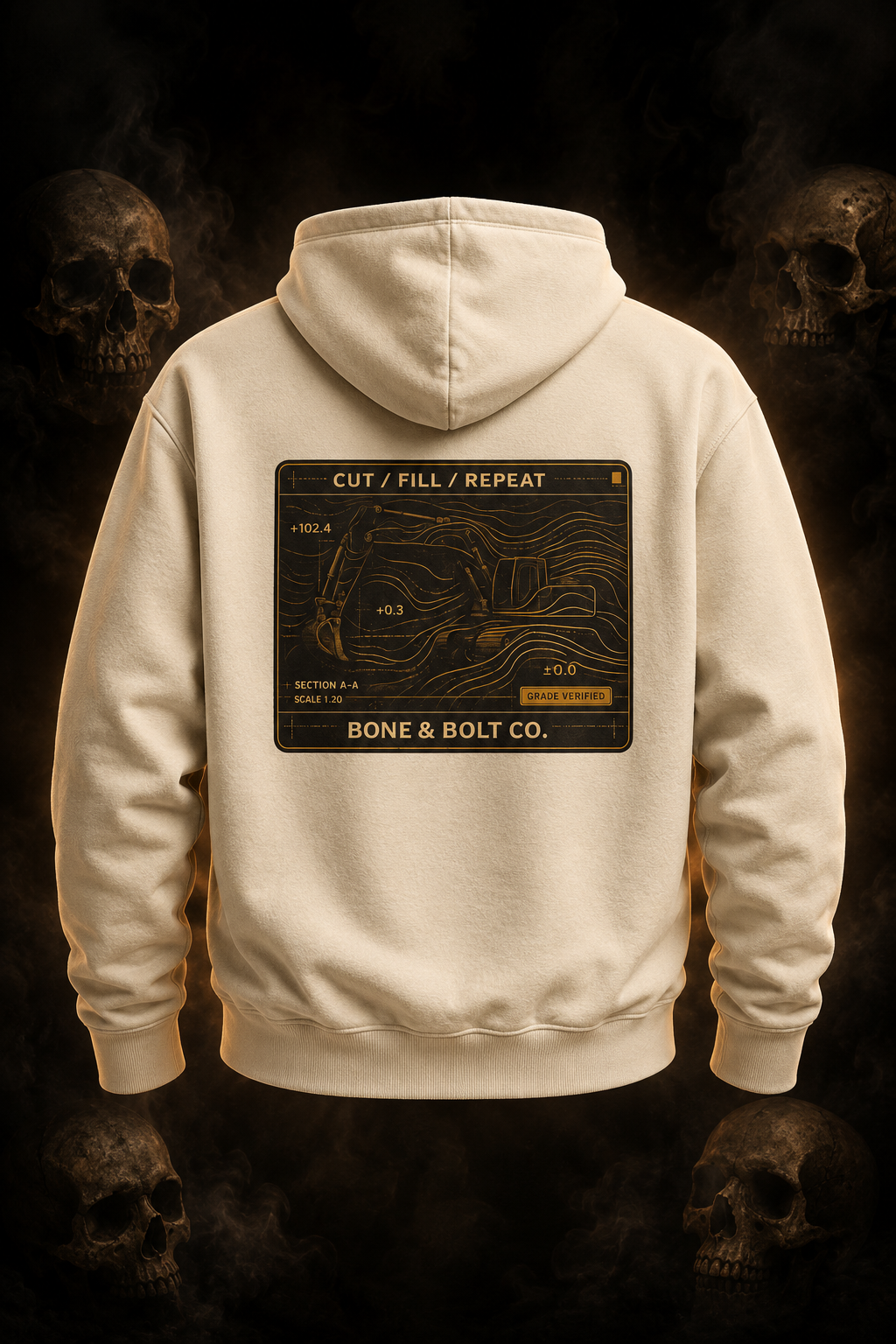 Cut Fill Repeat Graphic Hoodie primary product image