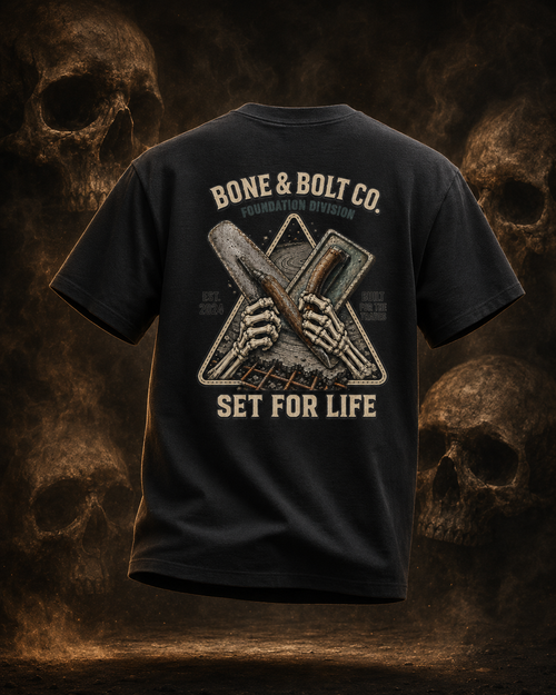 Foundation Division Tee primary image on dark smoky skull background
