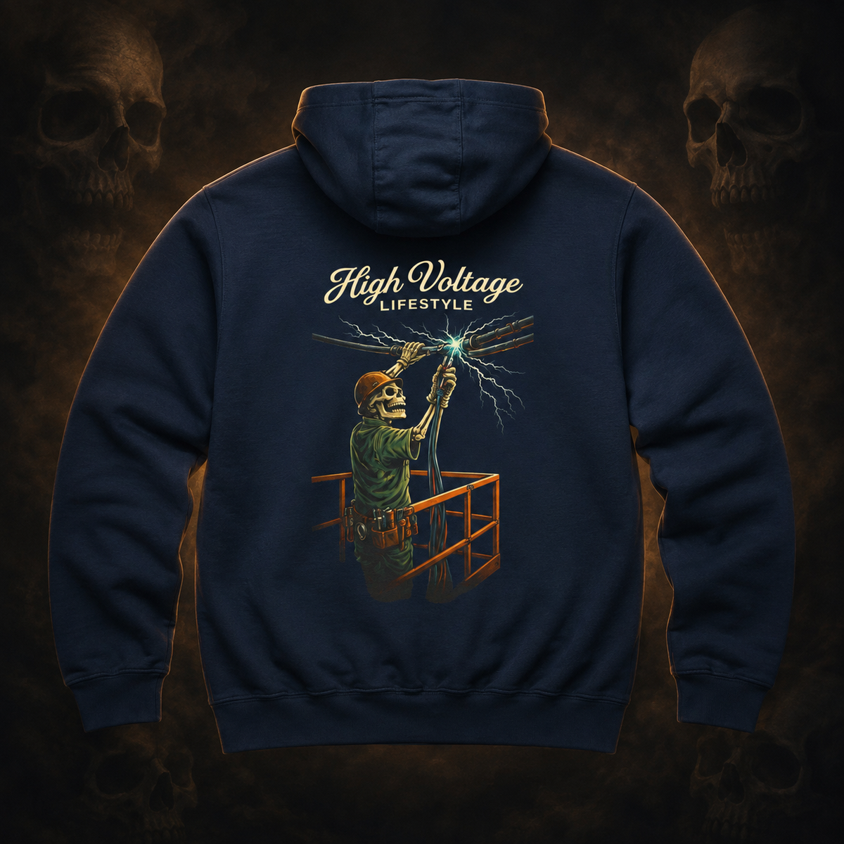 High Voltage Lifestyle hoodie – dark Bone and Bolt product image