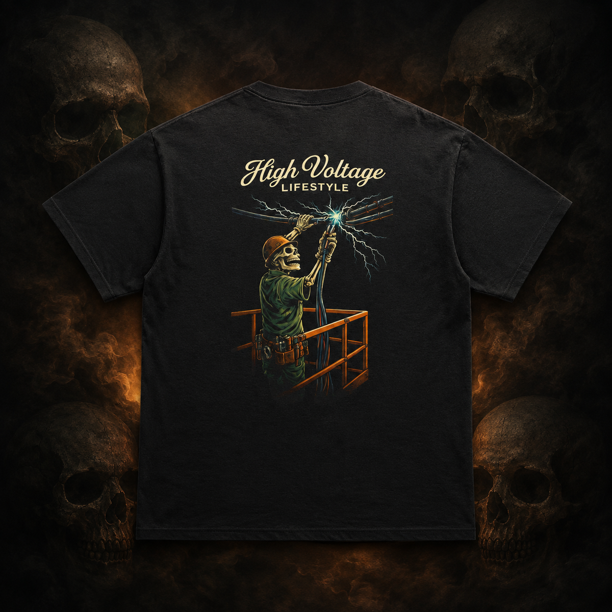 High Voltage Lifestyle tee – dark Bone and Bolt product image