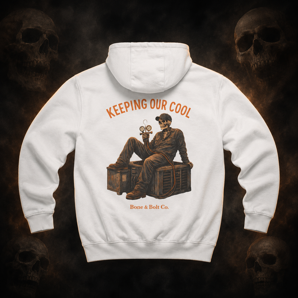 Keeping Our Cool hoodie – dark Bone and Bolt product image