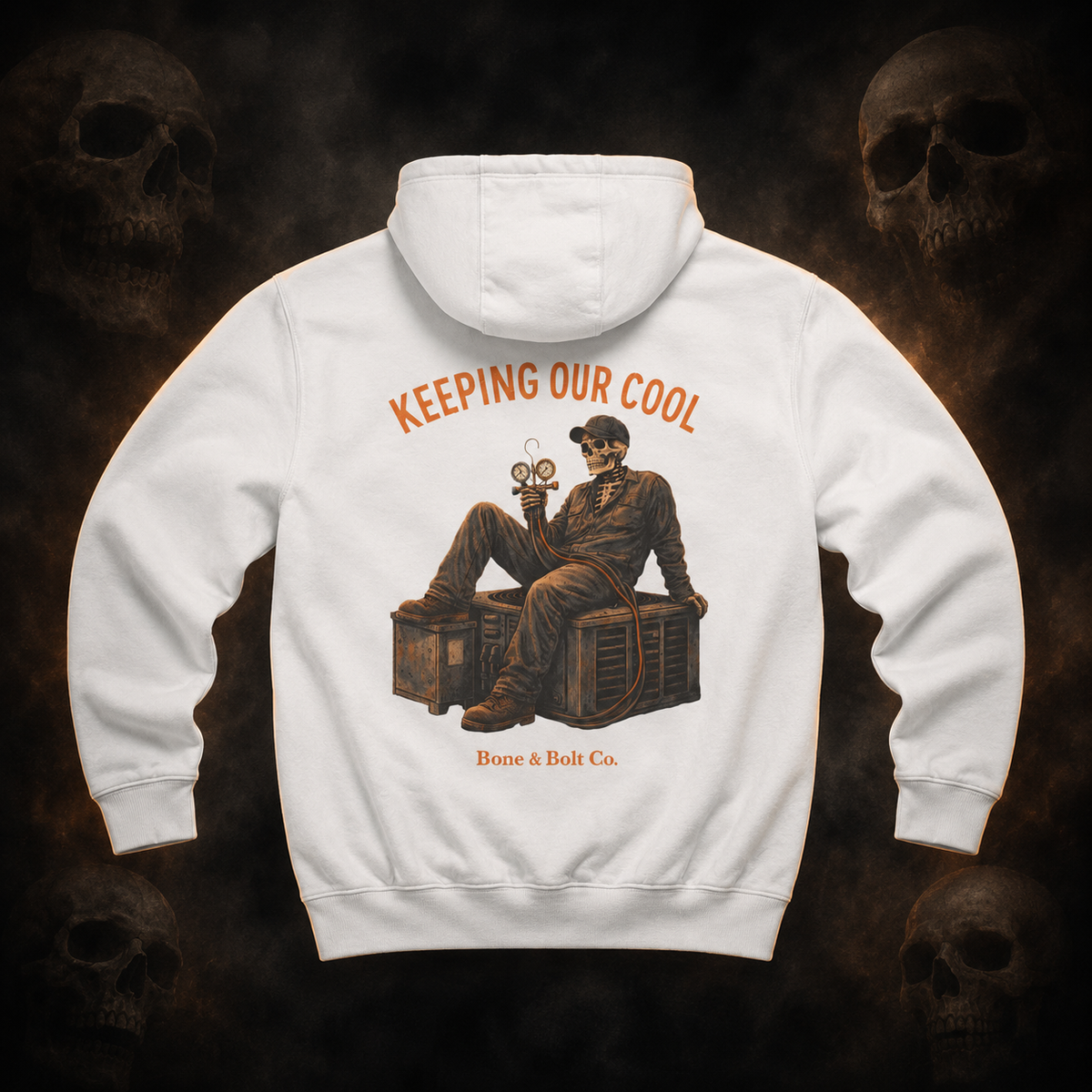 Keeping Our Cool hoodie – dark Bone and Bolt product image